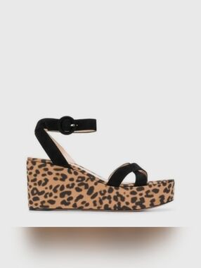 GIANVITO ROSSI Leopard Print Sandals, size 38